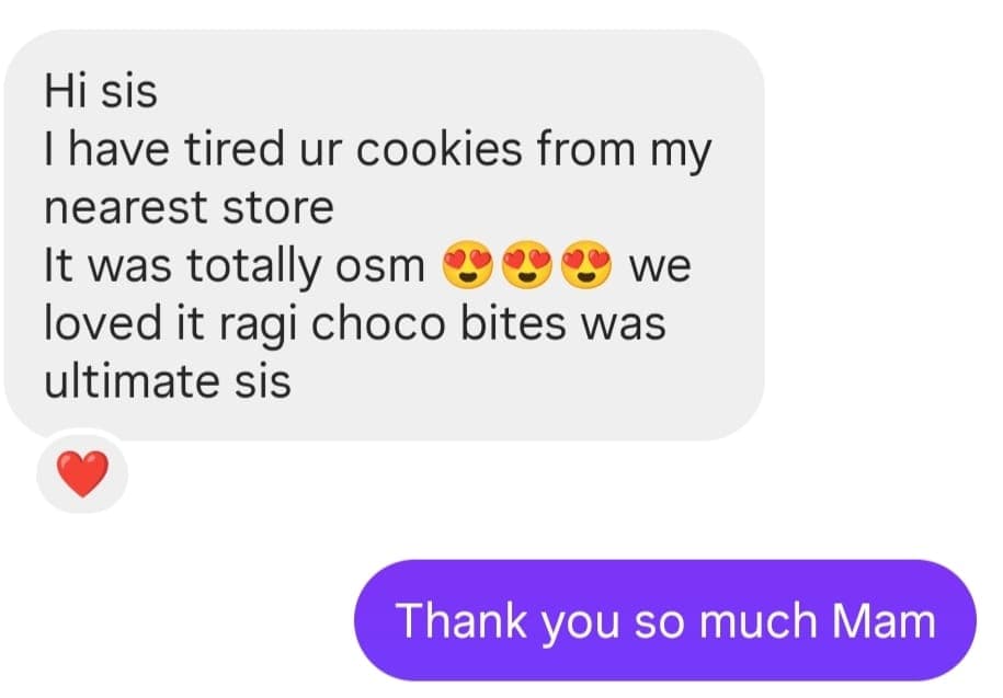 Verified WhatsApp customer feedback for Arogya Bakes & Foods